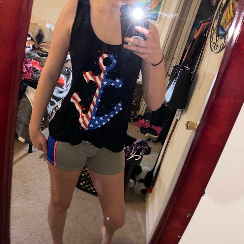 American flag anchor tank top